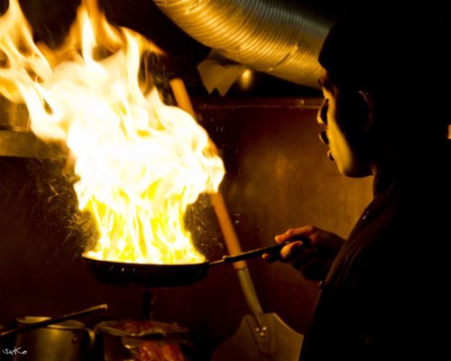 Streetfood live bereid voor gasten